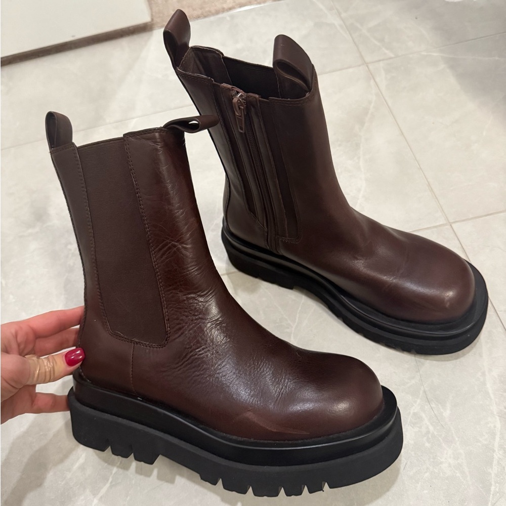 Brown Jeffrey Campbell Leather Women's Boots